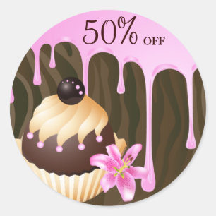 Pegatinas de venta de panadería pastel de chocolat