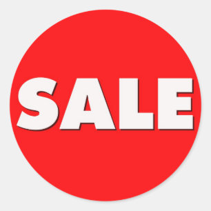 Pegatinas de venta roja