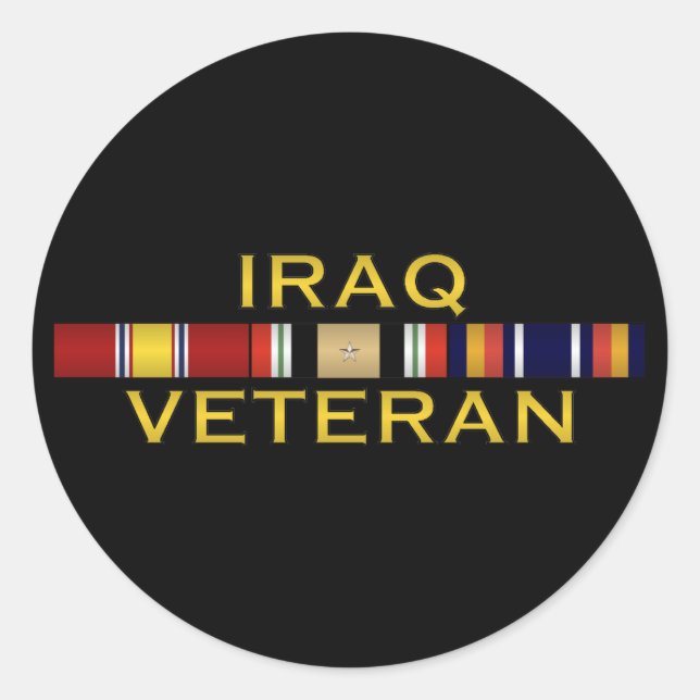 Pegatinas de Vet de Irak (Anverso)