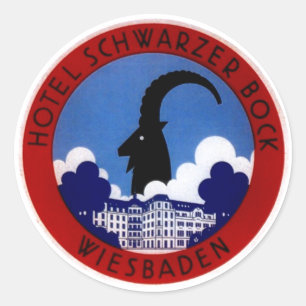 Pegatinas de Viaje de la Vieja Wiesbaden Alemania 