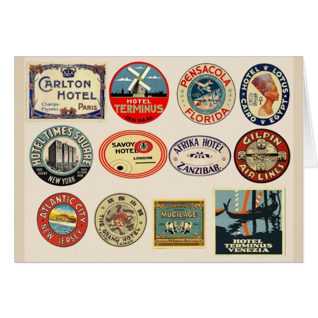 Pegatinas de viaje para equipaje (Anverso (Horizontal))