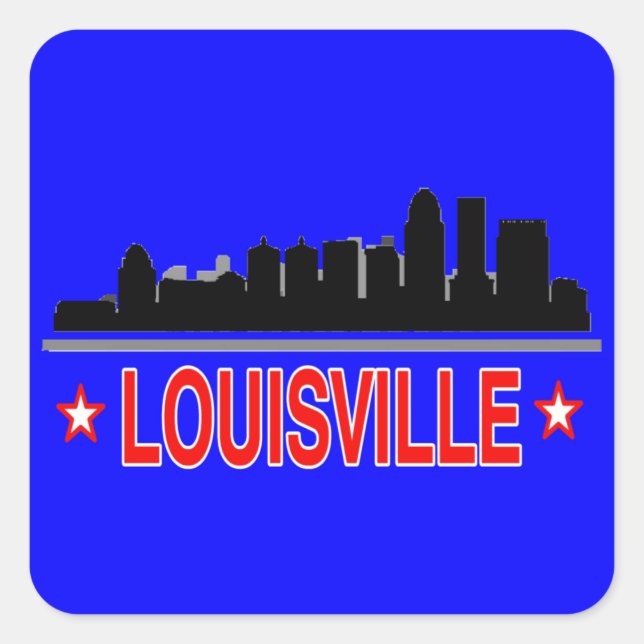 Pegatinas de viajes de Louisville Skyline (Anverso)