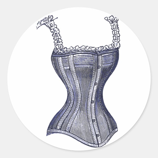 Pegatinas de Victorian Vintage Lacy Corset (Anverso)