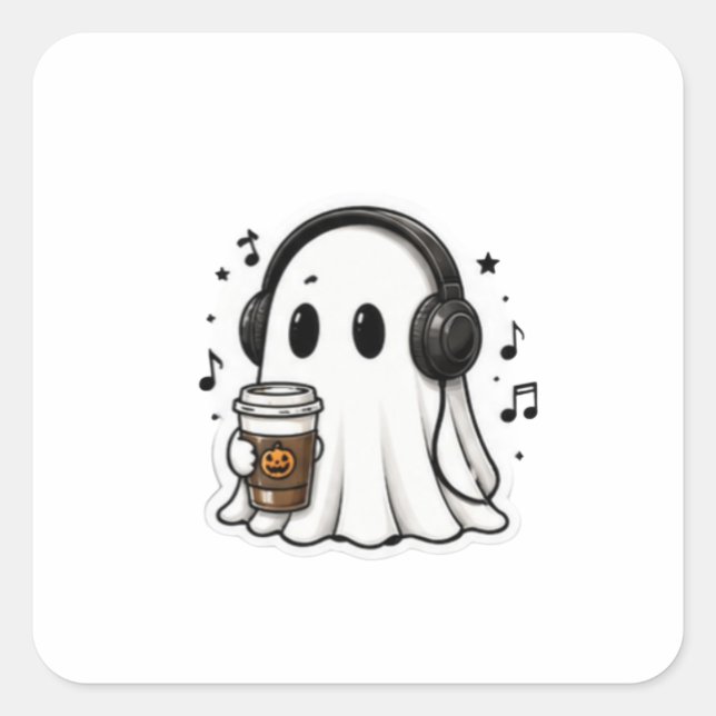 Pegatinas de vida de adorable fantasma diminuto (Anverso)