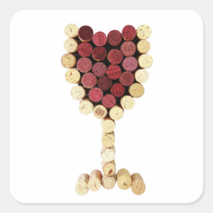 Pegatinas de vidrio cork Wine
