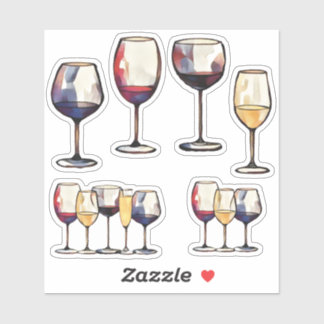 Pegatinas de vidrio de vino