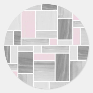 Pegatinas de vidrio manchado gris y rosa