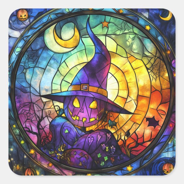 Pegatinas de Vidrio Steampunk de Halloween (Anverso)