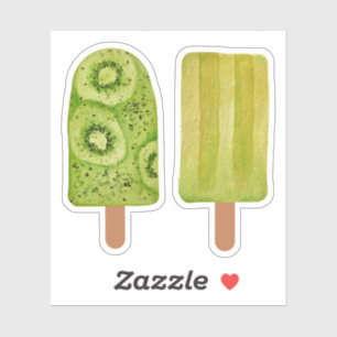 Pegatinas de vinílico de Kiwi Lemon Ice Pops Perso