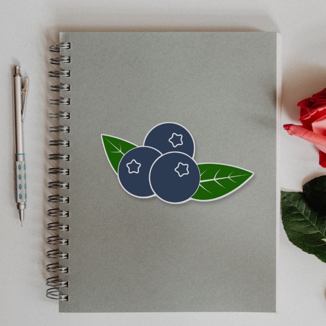 Pegatinas de vinílico en Personalizado de arándano (Blueberry Custom-Cut Vinyl Stickers)