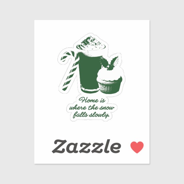 Pegatinas de vinilo con ilustración de invierno (Hoja)