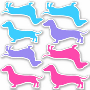 Pegatinas de Vinilo de corte - Dachshunds de vario