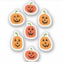 Pegatinas de vinilo de la calabaza de Halloween co