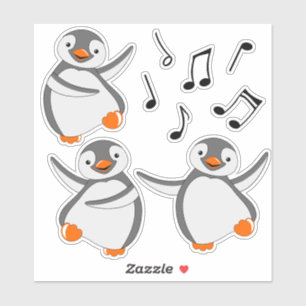 Pegatinas de vinilo de los pingüinos bailarines
