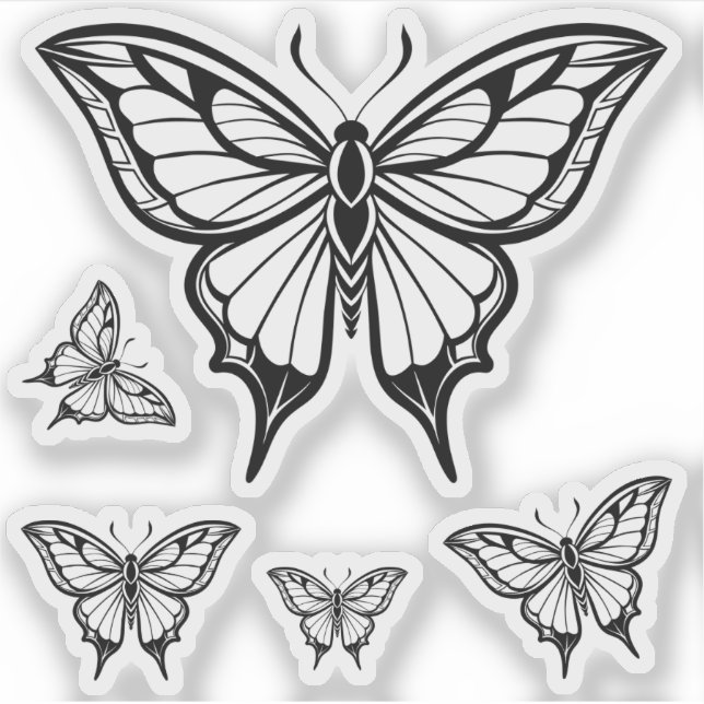 Pegatinas de vinilo de mariposa (Anverso)