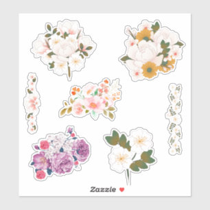 Pegatinas de vinilo de Personalizado de flores ros