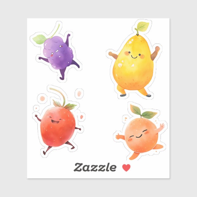 Pegatinas de vinilo de Personalizado de fruta bail (Hoja)