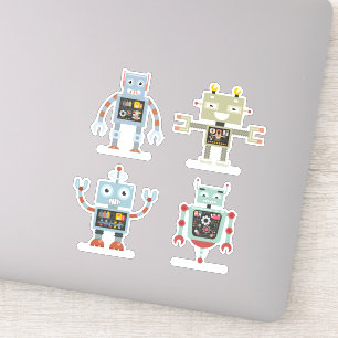 Pegatinas de vinilo de robots espaciales