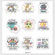 Pegatinas de vinilo divertidos y sarcásticos