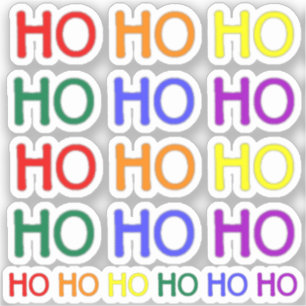 Pegatinas de vinilo Ho Ho Ho Arcoíris