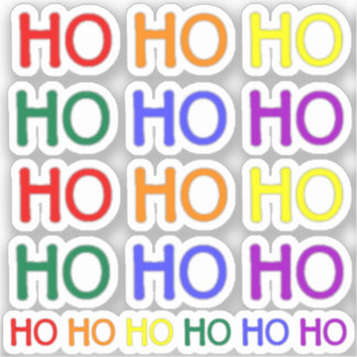 Pegatinas de vinilo Ho Ho Ho Arcoíris