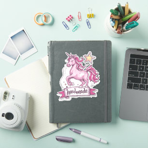 Pegatinas de vinilo medio Unicornio y la inscripci