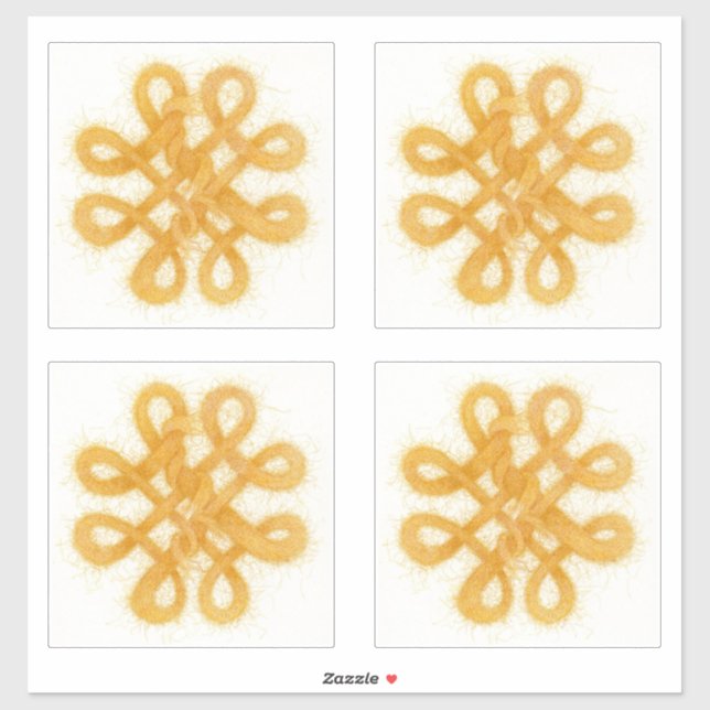 PEGATINAS de Vinilo ORO CELTIC KNOT (4) (Hoja)
