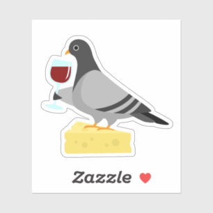 Pegatinas de vinilo para beber pichón