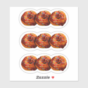 Pegatinas de vinilo personalizadas con donas y spr