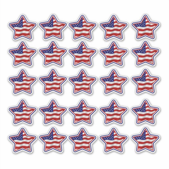 Pegatinas de vinilos con estrellas de la bandera d (Anverso)