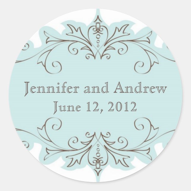 Pegatinas de Vintage Wedding Favor (Anverso)