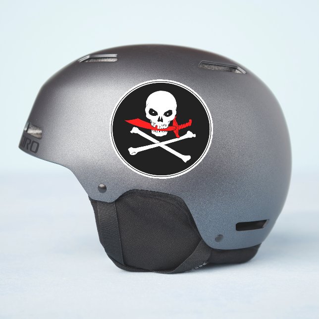 Pegatinas de Vinyl de Jolly Roger (villano) (Lado del casco)
