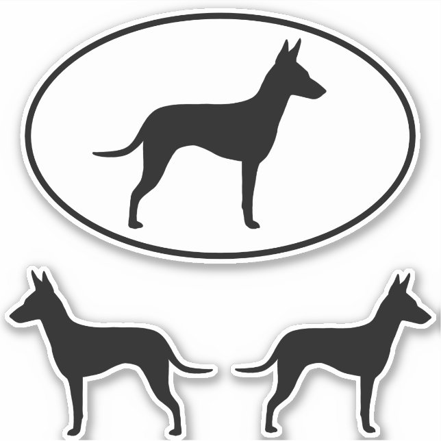 Pegatinas de Vinyl del Manchester Terrier Dog Silh (Anverso)