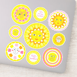 Pegatinas de Vinyl Sunshine con sonrisa amarilla s