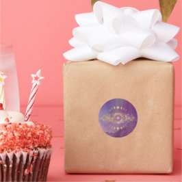 Pegatinas de Violet Sky Gold Moon