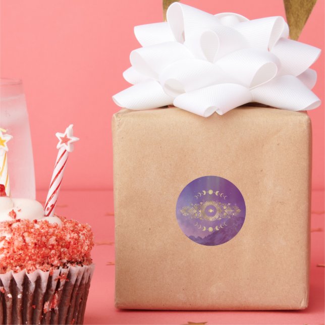 Pegatinas de Violet Sky Gold Moon (Fiesta)