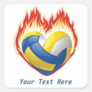 Pegatinas de Voleibol FIre (personalizable)