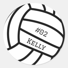 Pegatinas de voleibol negro personalizados