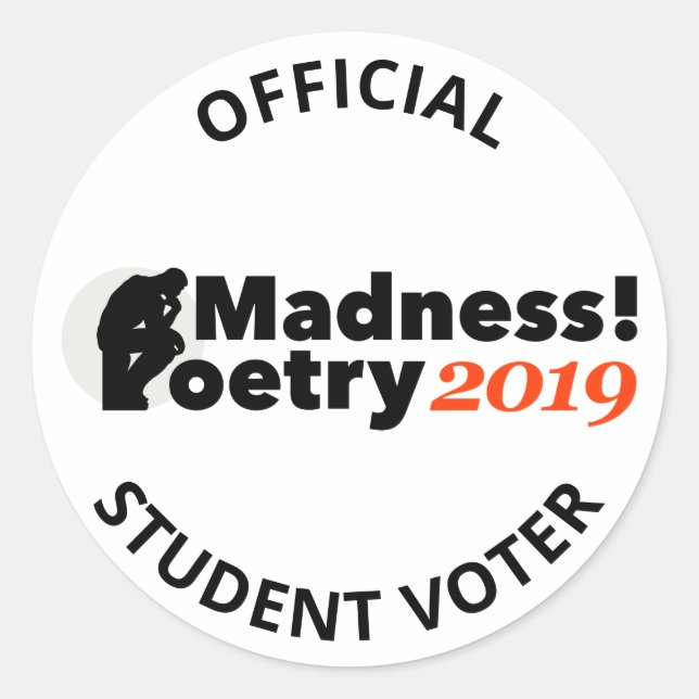 Pegatinas de votantes de estudiantes oficiales (Anverso)