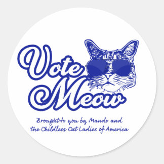 Pegatinas de Vote Meow
