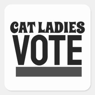 PEGATINAS DE VOTO DE SEÑORAS DE GATOS