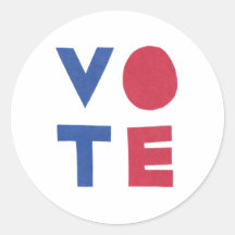 Pegatinas de VOTOS de diseño de letras de bloque