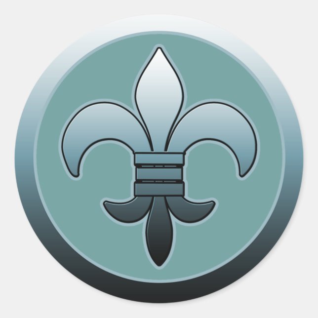 Pegatinas de Vuelo Fleur de Lis SOFT BLUE (Anverso)