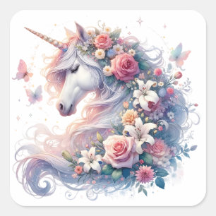 Pegatinas de Watercolor Unicornio