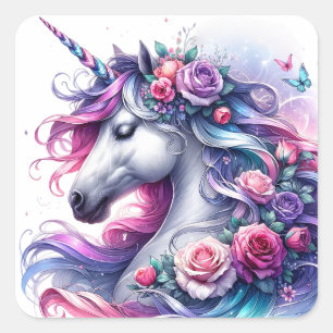 Pegatinas de Watercolor Unicornio