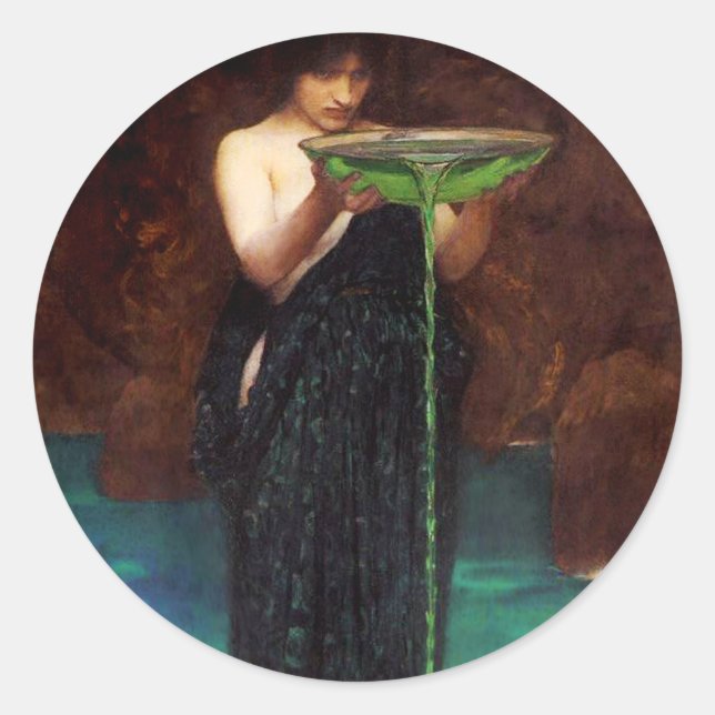 Pegatinas de Waterhouse Circe Invidiosa (Anverso)