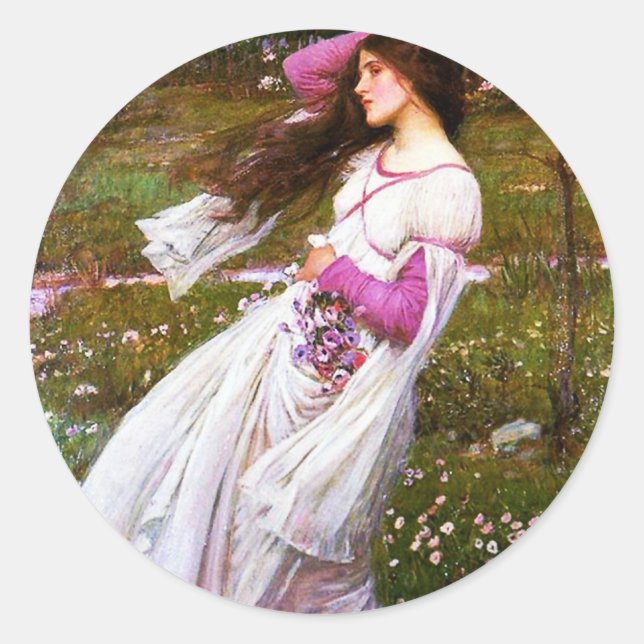 Pegatinas de Waterhouse Windflowers (Anverso)