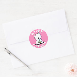 Pegatinas de Westie BIRTHDAY KiniArt