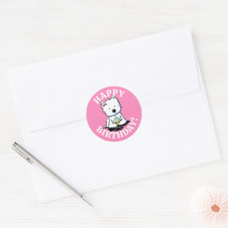 Pegatinas de Westie BIRTHDAY KiniArt