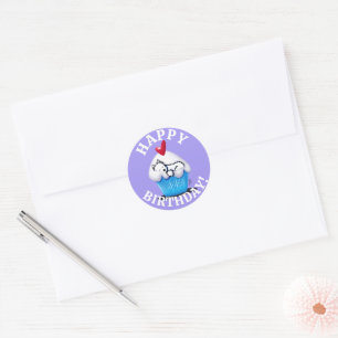 Pegatinas de Westie BIRTHDAY KiniArt